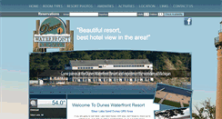 Desktop Screenshot of duneswaterfrontresort.com